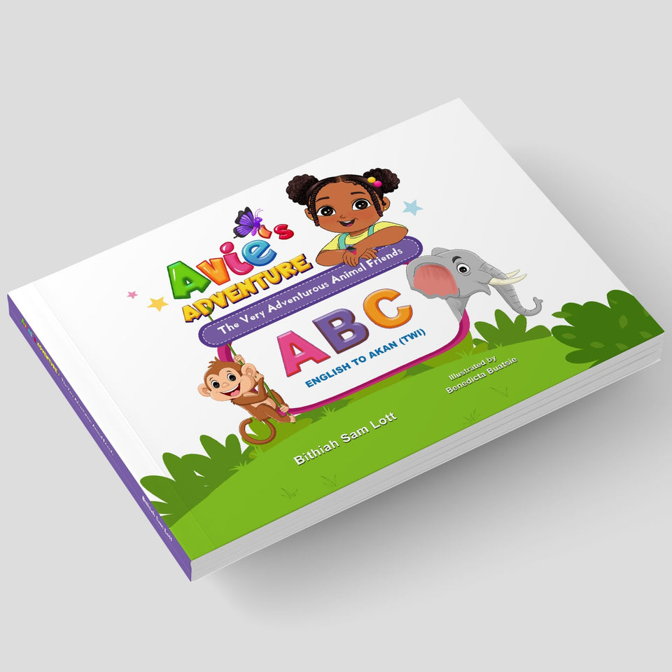Avie's Adventure: The Very Adventurous Animal Friends ABC from English to Akan (Twi)